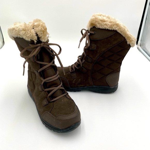 Columbia Ice Maiden II Faux Fur Lined Waterproof Winter Hiking Trail Boots 8 - Picture 1 of 10